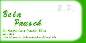 bela pausch business card